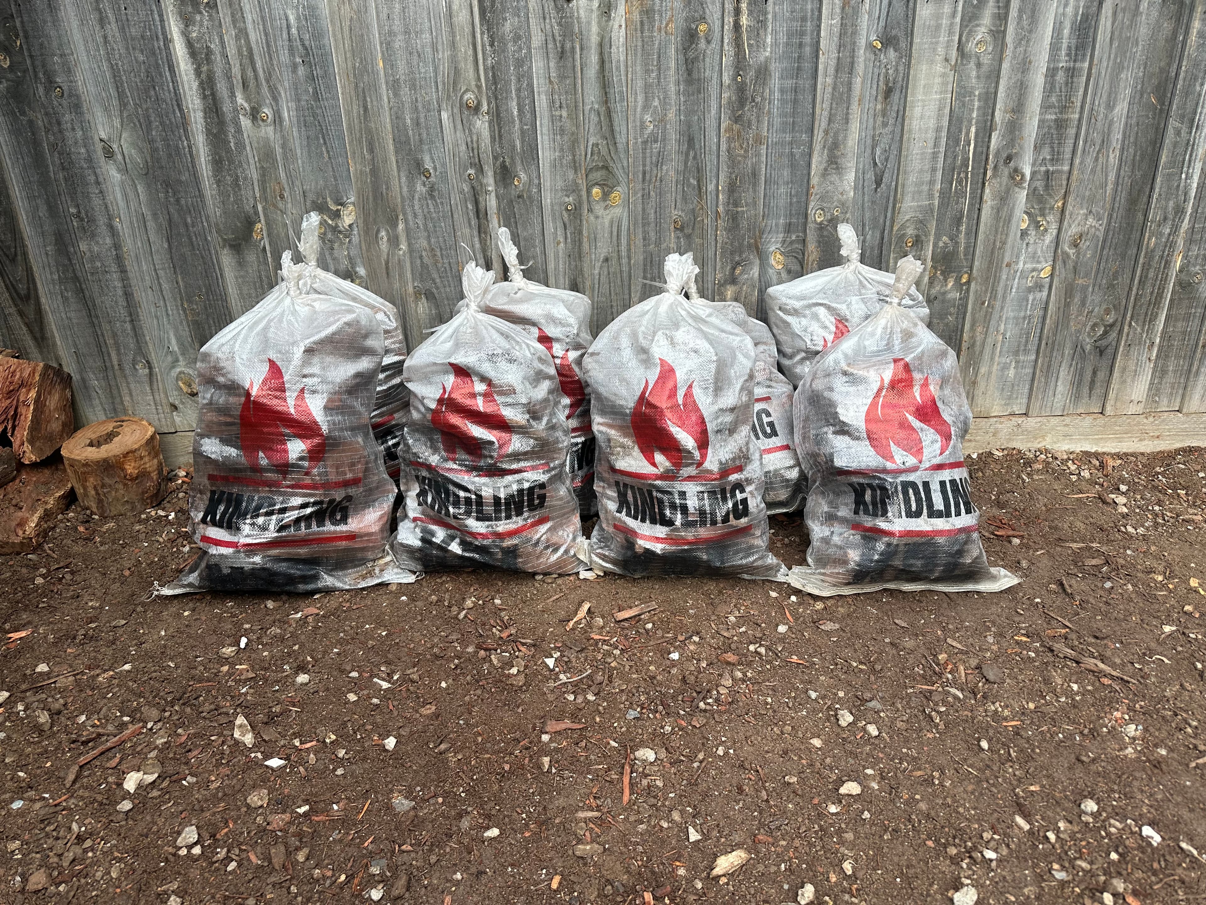 Bags of premium redgum kindling
